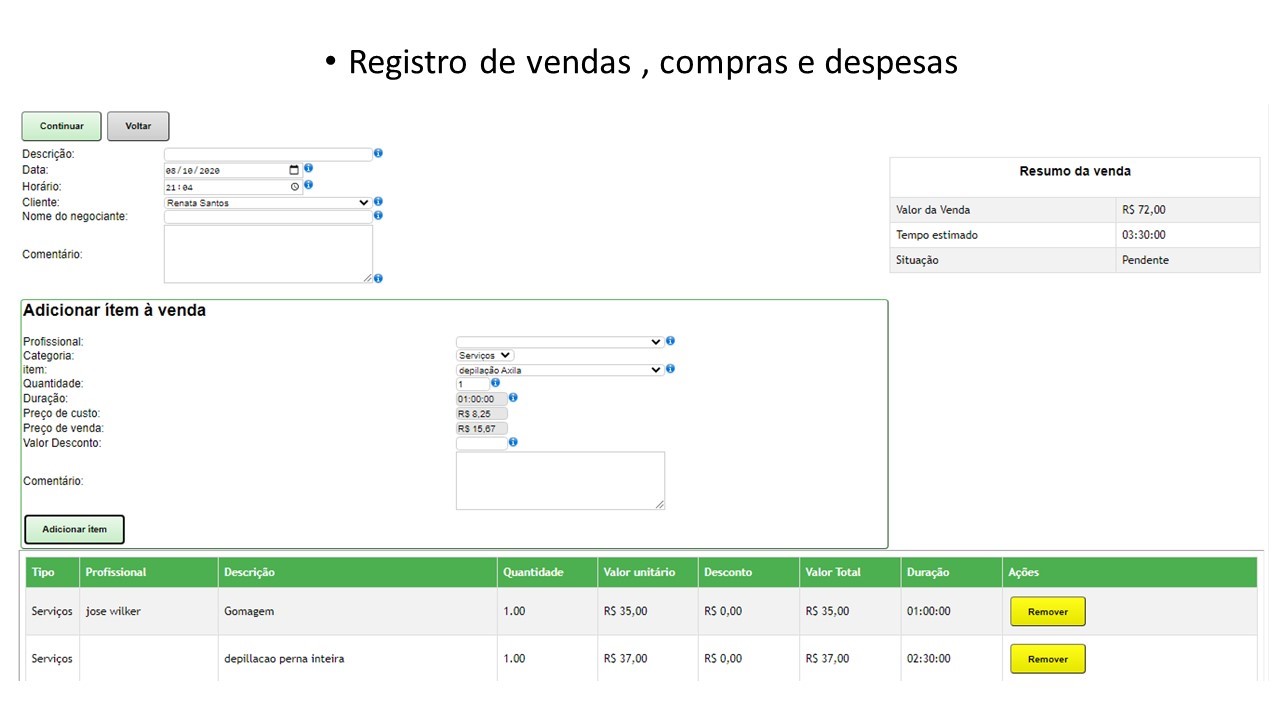 Sistema online para cadastros